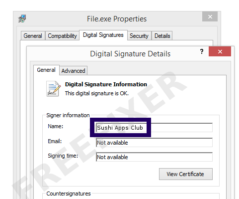 Screenshot of the Sushi Apps Club certificate